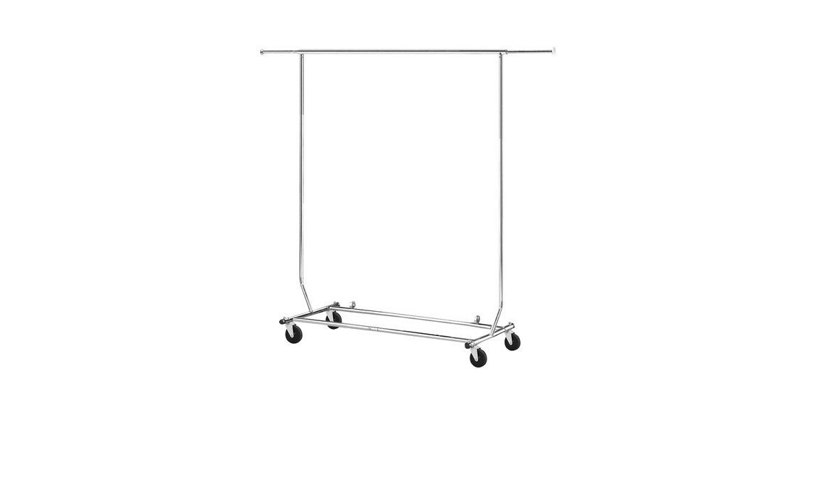 Single clothes rack, metal with wheels